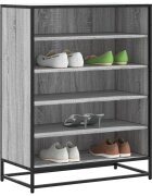 vidaXL Шкаф за обувки Grey Sonoma 75x38x975 cm Изработена дървесина