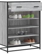 vidaXL Шкаф за обувки Grey Sonoma 75x38x975 cm Изработена дървесина