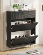 vidaXL Шкаф за обувки HAARLEM 78 x 24 x 103 см Инженерна дървесина