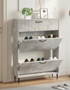 vidaXL Шкаф за обувки HAARLEM 78 x 24 x 103 см Инженерна дървесина