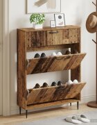 vidaXL Шкаф за обувки HAARLEM 78 x 24 x 103 см Инженерна дървесина