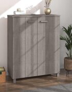 vidaXL Шкаф за обувки HAMAR светлосив 85x40x108 см бор масив