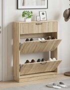 vidaXL Шкаф за обувки HOORN 78 x 24 x 100 см Инженерна дървесина