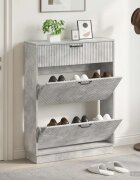 vidaXL Шкаф за обувки HOORN 78 x 24 x 100 см Инженерна дървесина