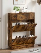 vidaXL Шкаф за обувки HOORN 78 x 24 x 100 см Инженерна дървесина