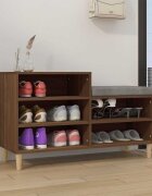 vidaXL Шкаф за обувки кафяв дъб 102x36x60 см инженерно дърво