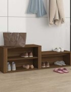 vidaXL Шкаф за обувки кафяв дъб 150x35x45 см инженерно дърво