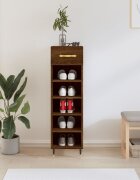 vidaXL Шкаф за обувки кафяв дъб 30x35x105 см инженерно дърво