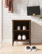 vidaXL Шкаф за обувки кафяв дъб 38x35x50 см инженерно дърво