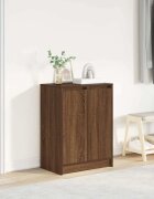 vidaXL Шкаф за обувки кафяв дъб 57x34x76 см инженерно дърво