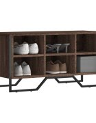 vidaXL Шкаф за обувки кафяв дъб 90x38x455 см инженерно дърво