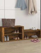 vidaXL Шкаф за обувки опушен дъб 150x35x45 см инженерно дърво