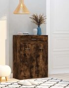 vidaXL Шкаф за обувки опушен дъб 60x35x84 см инженерно дърво