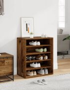 vidaXL Шкаф за обувки от старо дърво 60x35x70 cm Инженерна дървесина