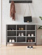 vidaXL Шкаф за обувки сив сонома 100x35x70 см инженерно дърво
