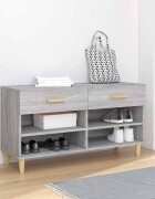 vidaXL Шкаф за обувки сив сонома 102x35x55 см инженерно дърво