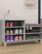 vidaXL Шкаф за обувки сив сонома 102x36x60 см инженерно дърво