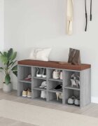 vidaXL Шкаф за обувки сив сонома 103x30x48 см инженерно дърво