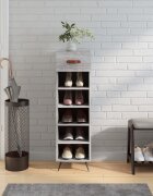 vidaXL Шкаф за обувки сив сонома 30x35x105 см инженерно дърво