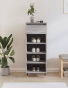 vidaXL Шкаф за обувки сив сонома 40x36x105 см инженерно дърво