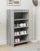 vidaXL Шкаф за обувки Сив Сонома 48 x 36 x 92 см Инженерна дървесина