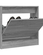 vidaXL Шкаф за обувки сив сонома 60x21x57 см инженерно дърво