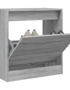 vidaXL Шкаф за обувки сив сонома 60x34x635 см инженерно дърво