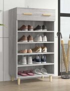 vidaXL Шкаф за обувки сив сонома 60x35x105 см инженерно дърво