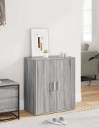 vidaXL Шкаф за обувки сив сонома 60x35x70 см инженерно дърво