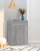 vidaXL Шкаф за обувки сив сонома 60x35x84 см инженерно дърво