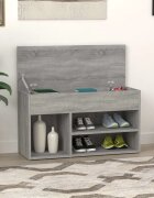 vidaXL Шкаф за обувки сив сонома 80x30x45 см инженерно дърво