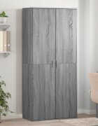 vidaXL Шкаф за обувки сив сонома 80x39x178 см инженерно дърво