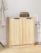 vidaXL Шкаф за обувки сонома дъб 59x35x70 см инженерно дърво