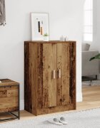 vidaXL Шкаф за обувки старо дърво 60x35x92 см инженерно дърво