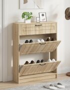 vidaXL Шкаф за обувки UTRECHT 78 x 24 x 100 см Инженерна дървесина