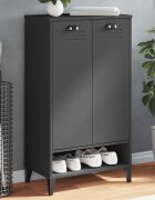 vidaXL Шкаф за обувки VIKEN антрацитно сив инженерно дърво
