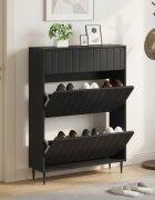 vidaXL Шкаф за обувки ZWOLLE 78 x 24 x 103 см Инженерна дървесина