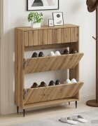 vidaXL Шкаф за обувки ZWOLLE 78 x 24 x 103 см Инженерна дървесина