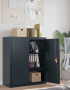 vidaXL Шкаф за папки антрацит 90x40x105 см стомана