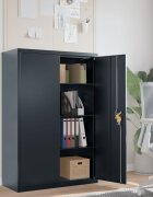 vidaXL Шкаф за папки антрацит 90x40x140 см стомана