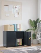 vidaXL Шкаф за папки антрацит 90x40x70 см стомана