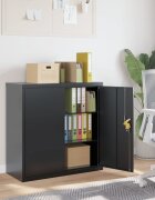 vidaXL Шкаф за папки антрацит 90x40x90 см стомана