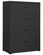 vidaXL Шкаф за папки антрацит 90x46x134 cм стомана