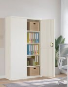 vidaXL Шкаф за папки бял 105x40x180 см стомана