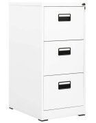 vidaXL Шкаф за папки бял 46x62x1025 cм стомана