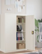 vidaXL Шкаф за папки бял 90x40x140 см стомана