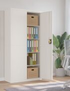 vidaXL Шкаф за папки бял 90x40x180 см стомана