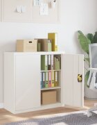 vidaXL Шкаф за папки бял 90x40x90 см стомана