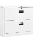 vidaXL Шкаф за папки бял 90x46x725 cм стомана