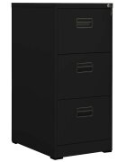 vidaXL Шкаф за папки черен 46x62x1025 cм стомана